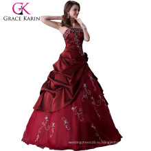 Грейс Карин длинные длина пола красный выпускного вечера свадебное вечернее платье свадебное платье CL2516